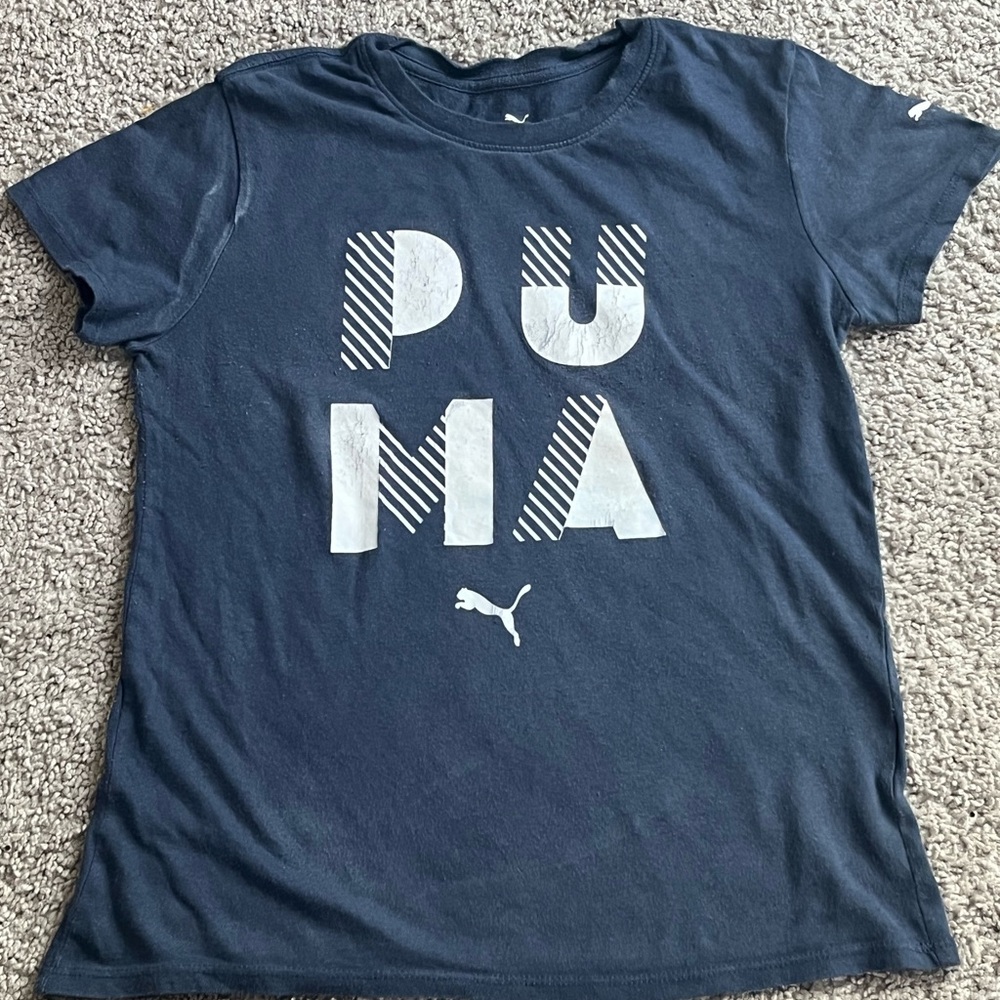 Puma Dark Blue Tee with Bold Logo